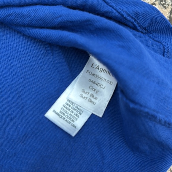 L’agence size xs Cory Short Sleeve Crew Neck Tee in Surf Blue - Picture 4 of 5